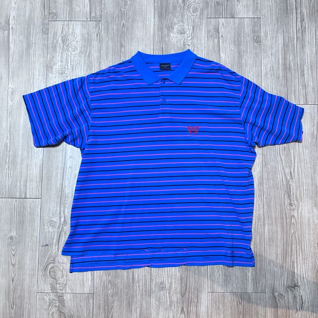 발렌시아가 스트라이프 반팔 폴로티셔츠