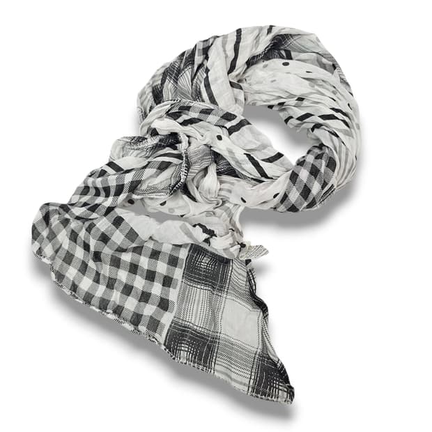 Italy Scarf 도트 체크 스카프