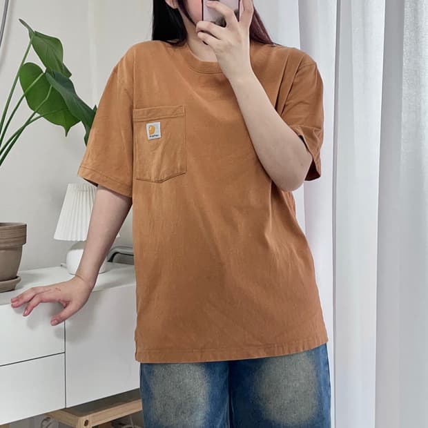 [정품] 칼하트 된장 포켓 반팔티 [ 오리지널S ]