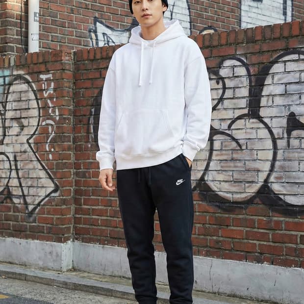 나이키 블랙 조거 트레이닝 바지_L