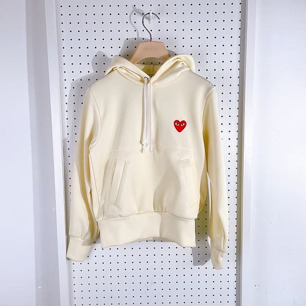 (정품/새상품) 꼼데가르송 여성 캥거루 후드 아이보리