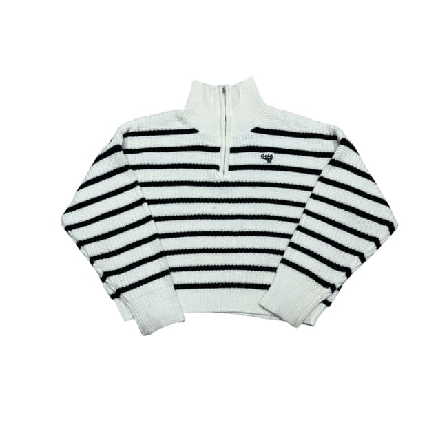 골라 반집업 니트