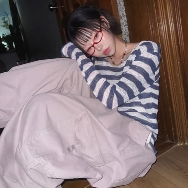 일본빈티지 핑크 피그먼트 카고 와이드팬츠 바지 히피 모리걸 아오이유우
