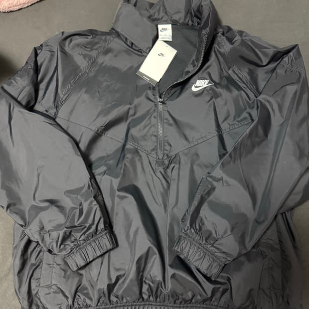 정품2회착용 나이키 윈드러너 바람막이 아노락 자켓 2xl 블랙