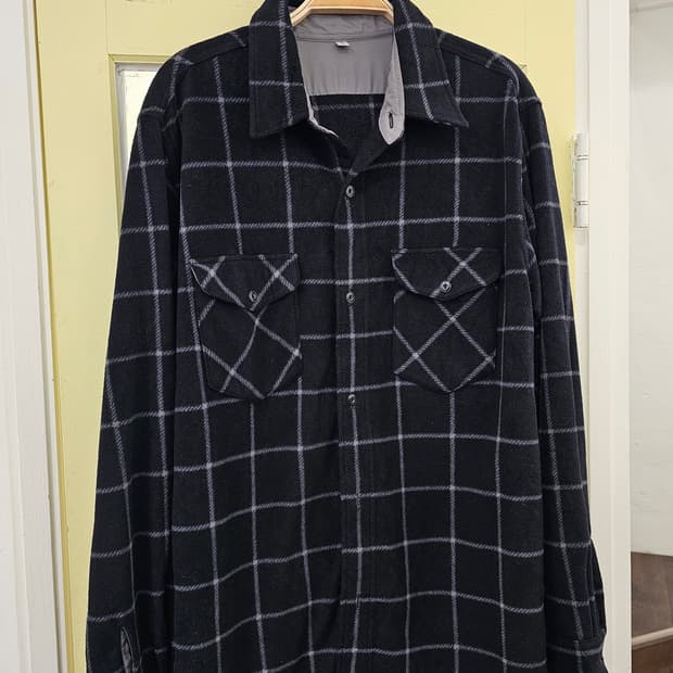 Japan 블랙 체크 플란넬 셔츠
