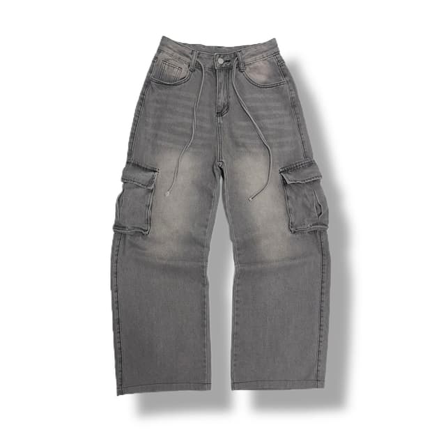 빈티지 워싱 카고 데님팬츠