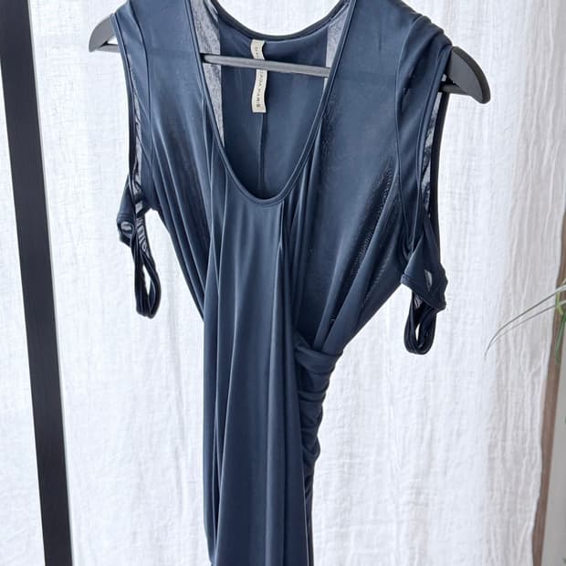 balenciaga 2004 cut out drape top