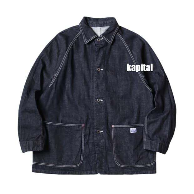 [4][XL] 캐피탈 12온즈 데님 캑터스 커버올 자켓 인디고 