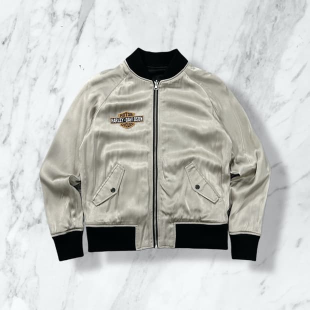 할리 데리비슨 자수 빅로고 리버시블 스카쟌 