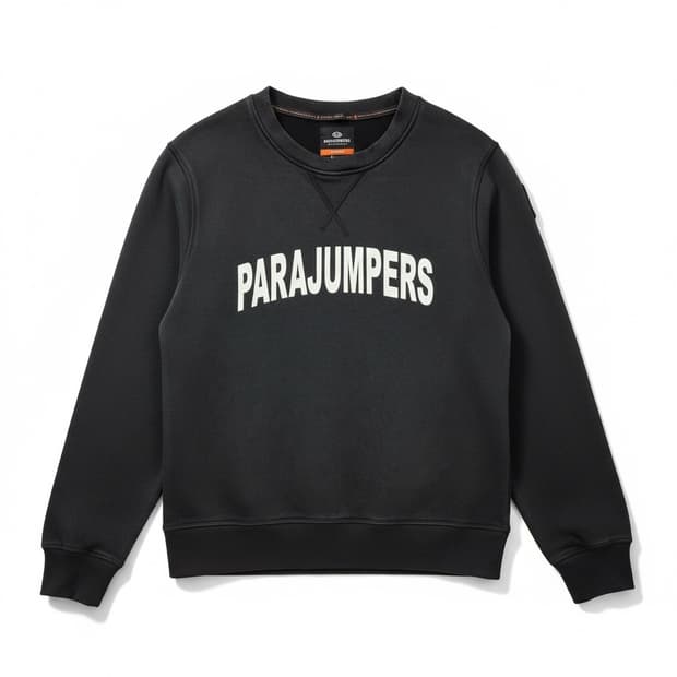 파라점퍼스 칼렙 로고 맨투맨 M 블랙