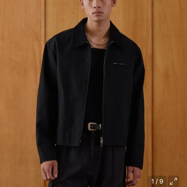 무신사 캔버스 워크 자켓 블랙