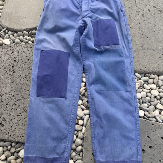OLD VINTAGE WASHED PATCHWORK 프렌치워크팬츠