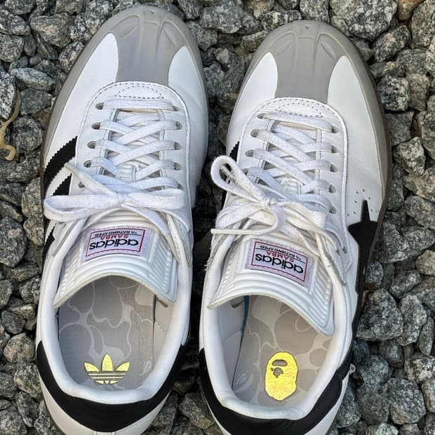 아디다스 x 베이프 삼바 풋웨어 화이트 코어 블랙