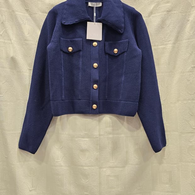 새상품)  LINE 네이비 니트 자켓 겸 가디건 55