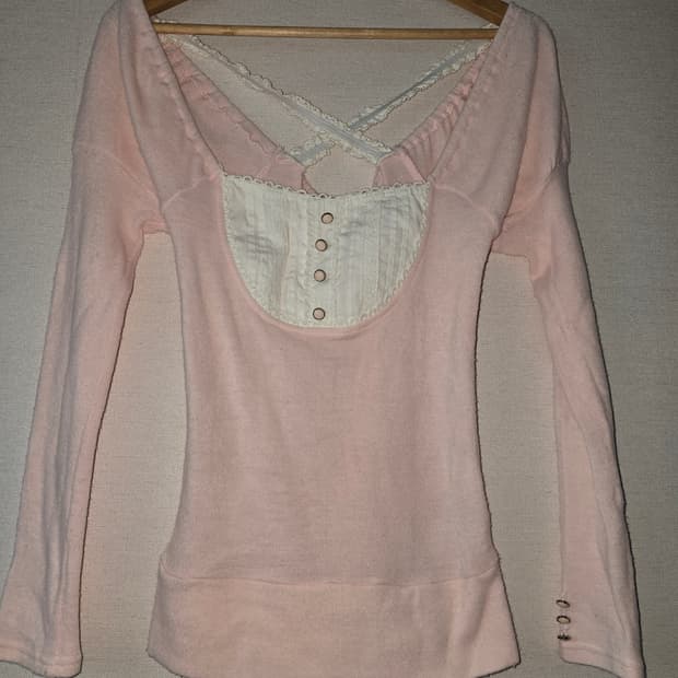 Lizlisa 리즈리사 핑크 로걀 니트