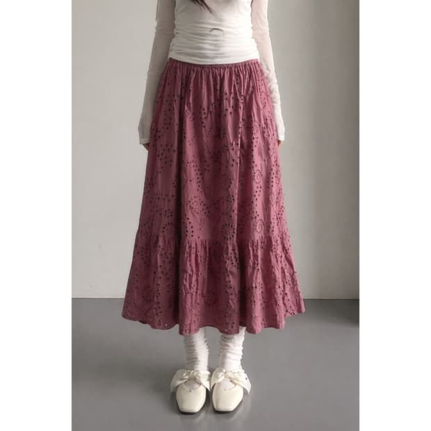 붉은 꽃말 치마