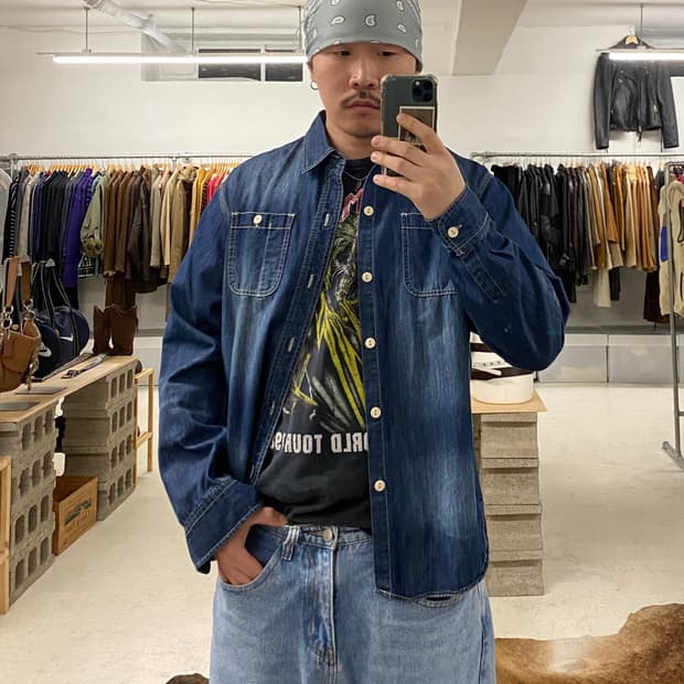 HOUSTON denim shirts 휴스턴 재팬 데님 워크셔츠