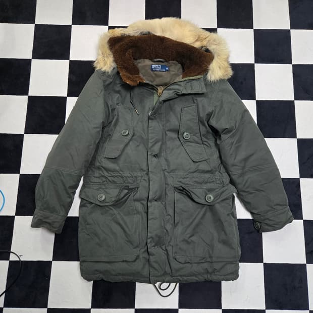 M 폴로랄프로렌 N3B 오리털 다운 파카 봄버 그린