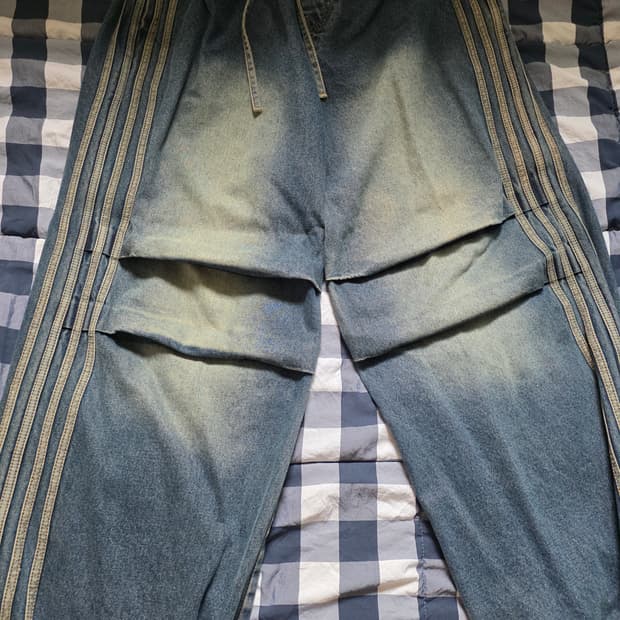 데님 트랙 팬츠