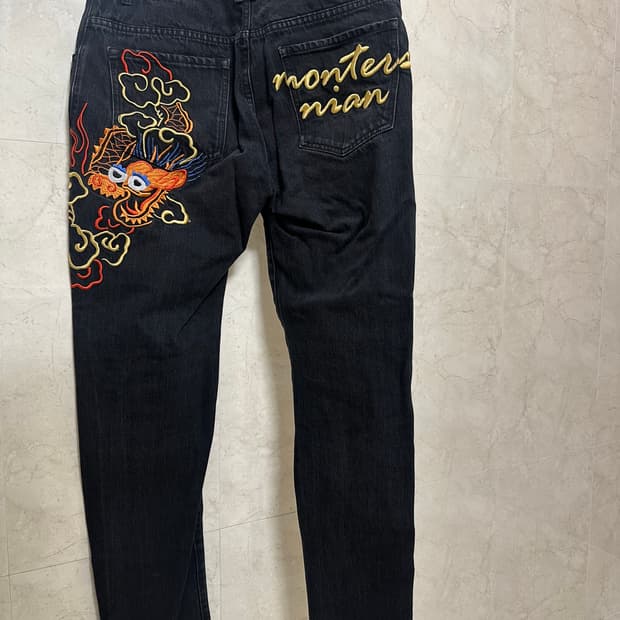 오리엔탈 빈티지 용자수 블랙 진 29-31