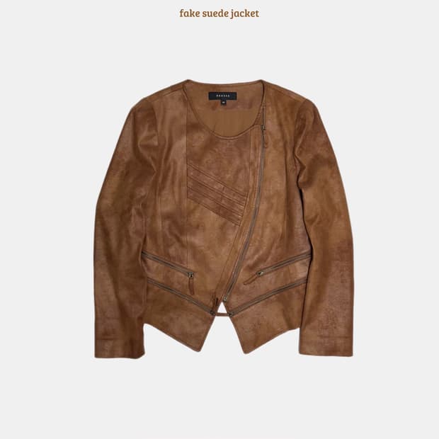 DEESSE 스웨이드 라이더 자켓