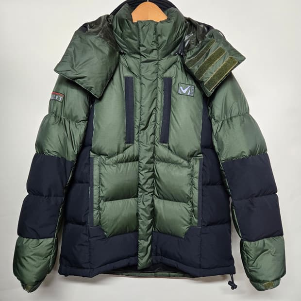 밀레 남성 패딩 점퍼 그린/블랙100