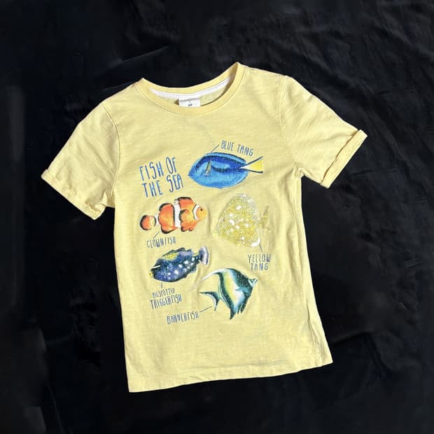일본빈티지 H&M 물고기 티셔츠