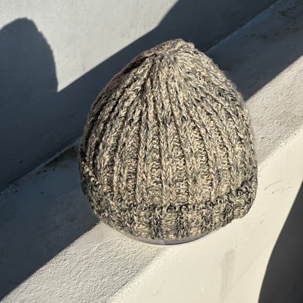 [F] 빈티지 보카시 니트 비니 모자