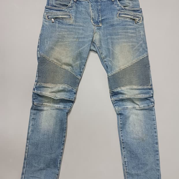 [34] 발망 빈티지워싱 바이커진 청바지