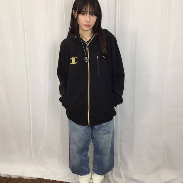 Champion Black Gold Zip Hoodie