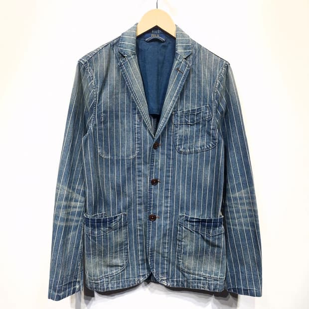 폴로랄프로렌 히코리워싱 스트라이프 데님 블레이져