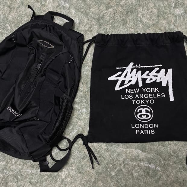 노이아고 멀티 로고 백팩+스투시 잡지부록 가방 짐색 세트