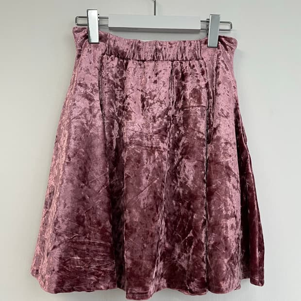 벨벳 플레어 스커트