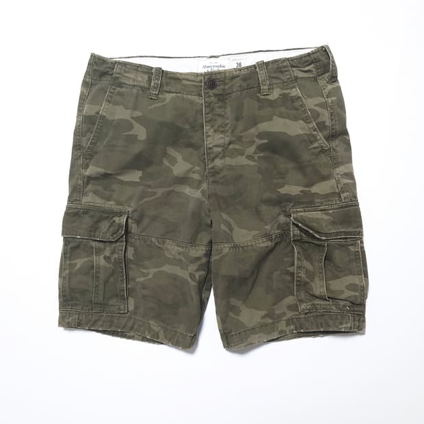 아베크롬비 빈티지 카모 카고 쇼츠 반바지