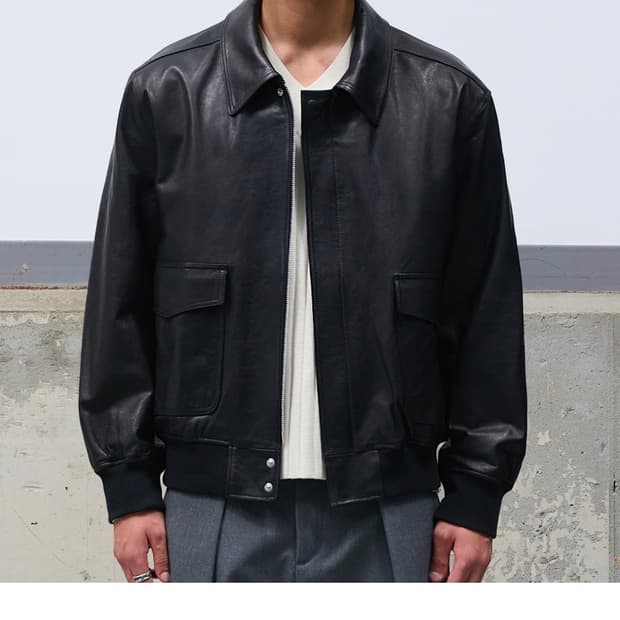 도프제이슨 프리미엄 a-2 램스킨 레더 자켓 xl