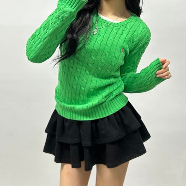 폴로 랄프로렌 케이블 걸즈 크루넥 니트(M)