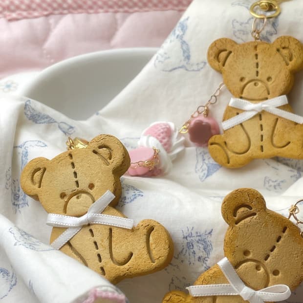 테디버터쿠키 키링(Teddy butter cookie keyring)