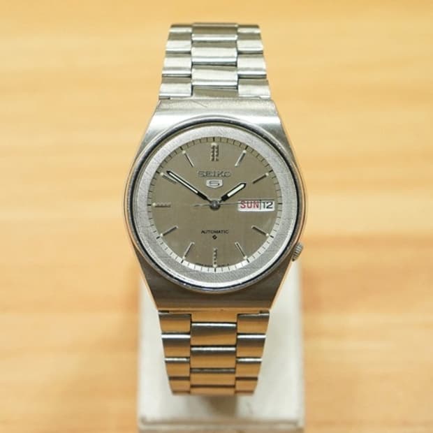 80s 세이코 5 6309-602c "mesh dial" 오토매틱 시계