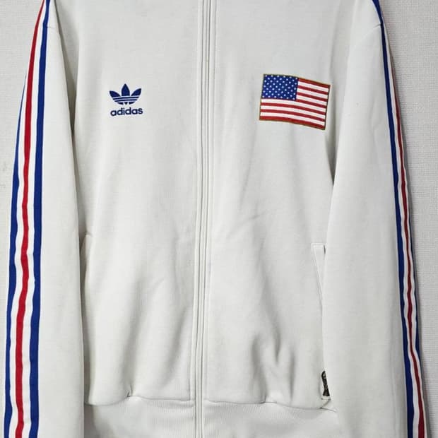 아디다스 대장 미국 USA 성조기 화이트 집업 105/XL