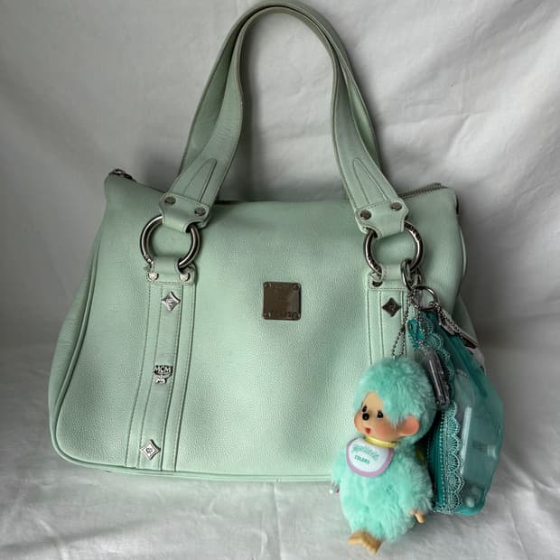 MCM mint shoulder bag