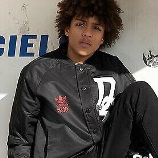 아디다스 스타워즈 그래픽 블루종 봄버 자켓 M