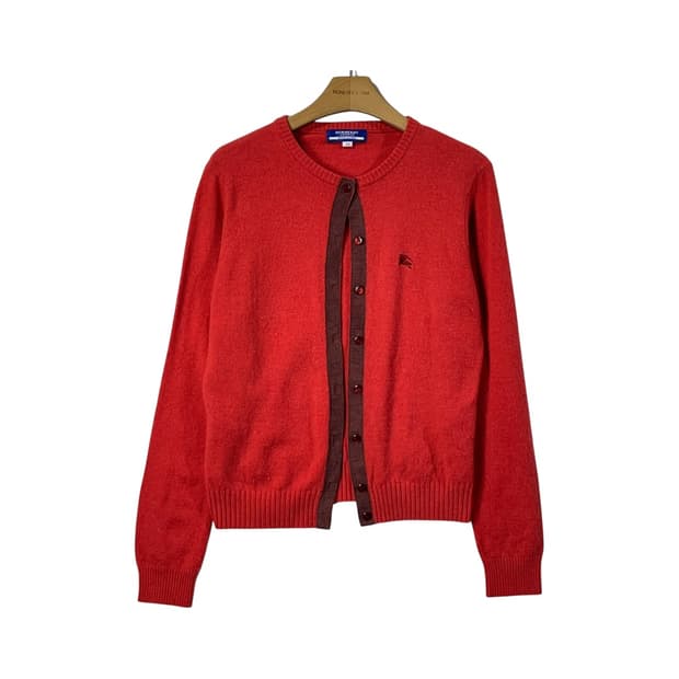 [Burberry] 버버리 블루라벨 배색 디테일 니트 가디건  