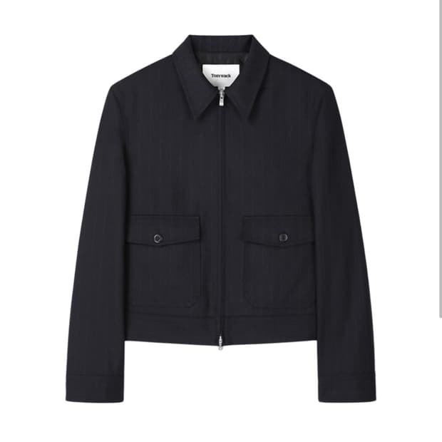 (L) 토니웩 버진 울 밀리터리 블루종 자켓 네이비 스트라이프