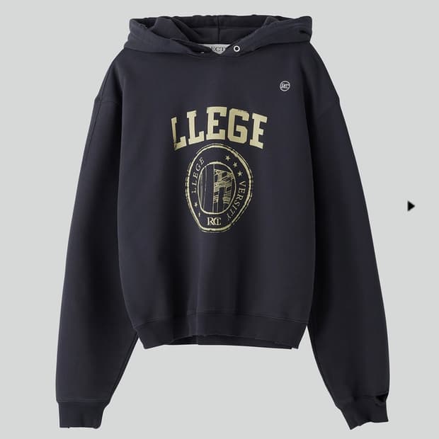 RECTO LLEGE LOGO DESTROYED HOODIE