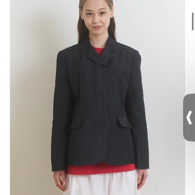 페스토 체크 더블 자켓