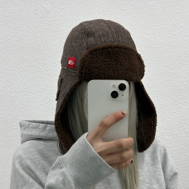 노스페이스 브라운 군밤모자