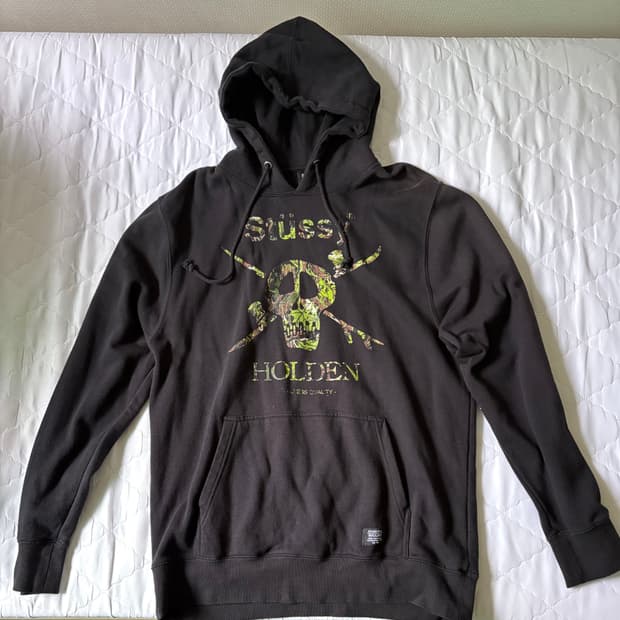 stussy x holden camo snow skull 후드티