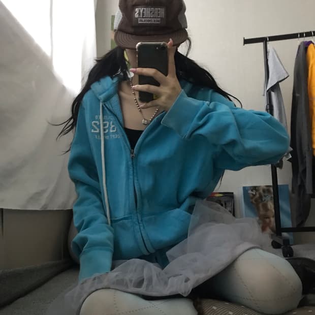 아베크롬비 연하늘 후드집업