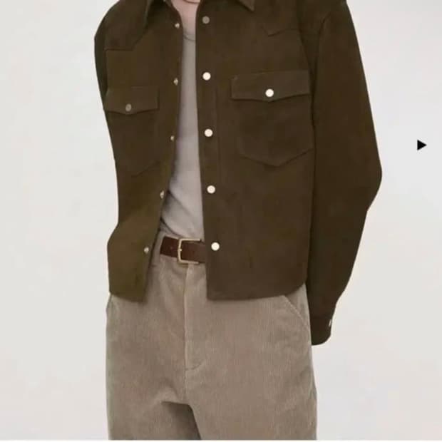 토니웩 크롭 스웨이드 자켓L (셔켓)