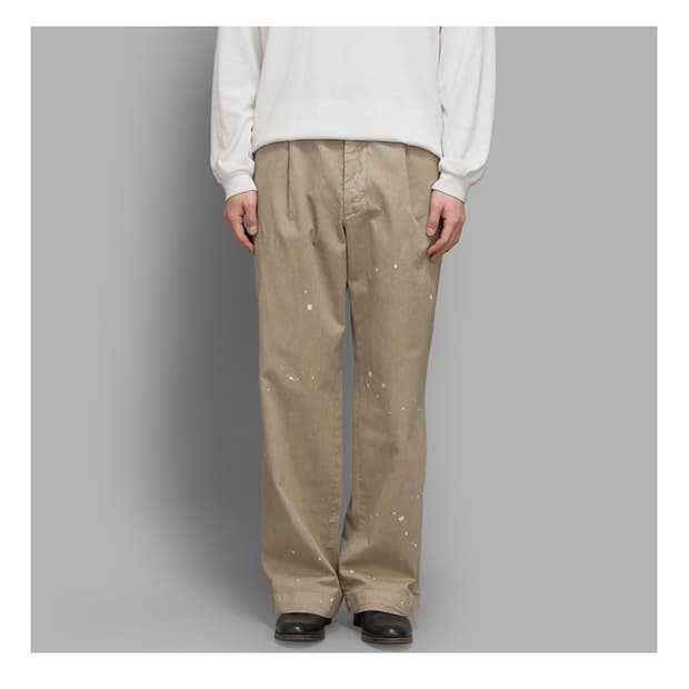 [4]26ss 오라리 가먼츠다이 원턱 치노팬츠 베이지 (와이드핏